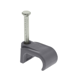 Grey Cable Clips for 2.5mm Twin & Earth Cable Box of 100